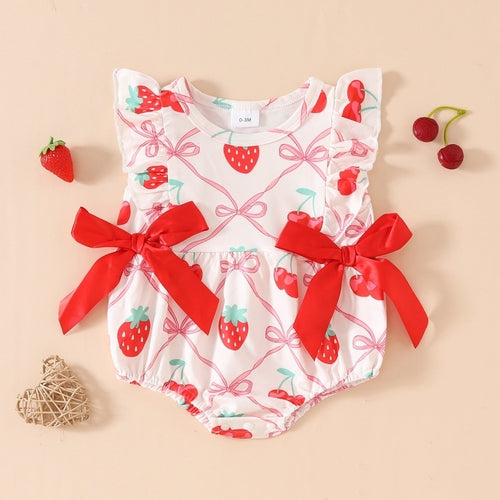 FruityNest™ – Baby Summer Romper with Short Sleeves
