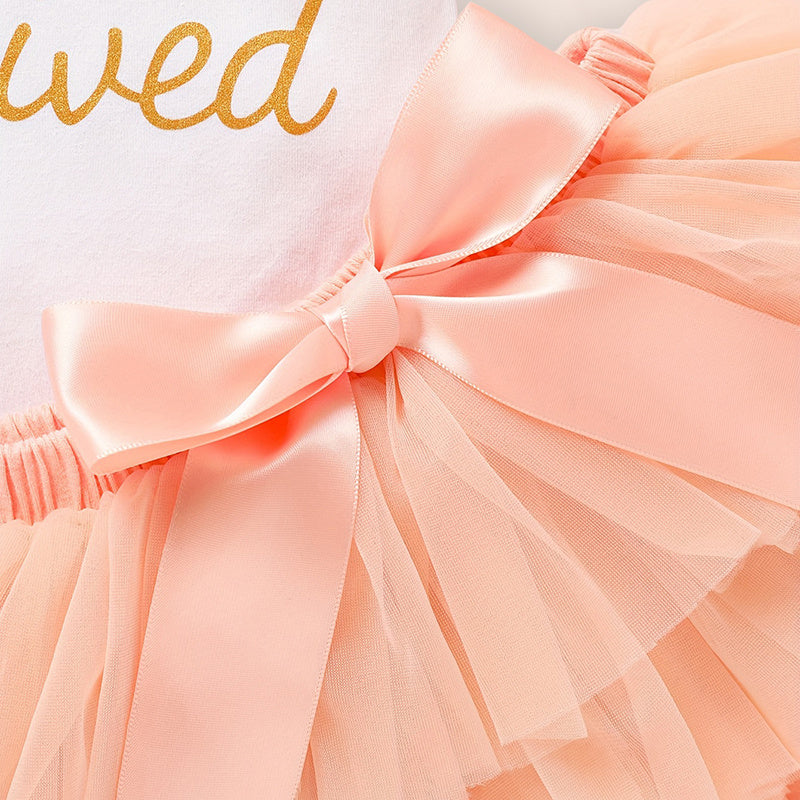 TinyBloom™ – Newborn Letter Romper & Tutu Set