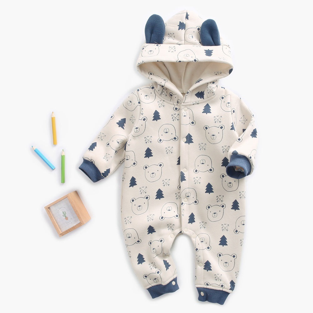 CozyCub™ – Hooded Winter Jumpsuit for Babies