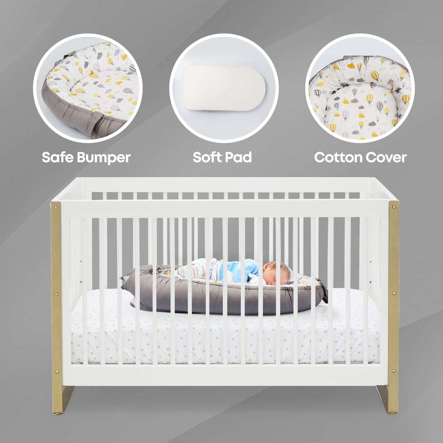 Baby Nest Lounger – Portable Co-Sleeper for Newborns | Breathable,