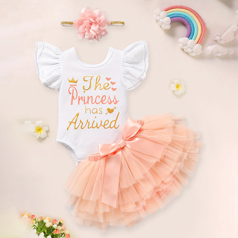 TinyBloom™ – Newborn Letter Romper & Tutu Set