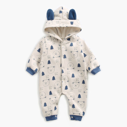 CozyCub™ – Hooded Winter Jumpsuit for Babies