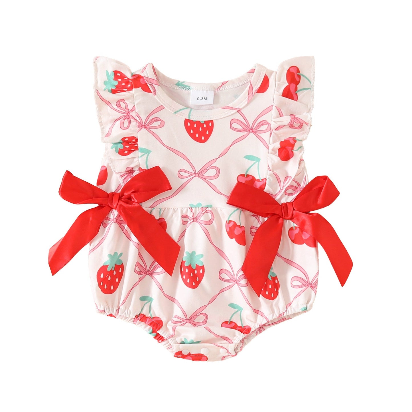 FruityNest™ – Baby Summer Romper with Short Sleeves